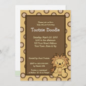 Invitation mignonne à la mode de baby shower du (Devant / Derrière)