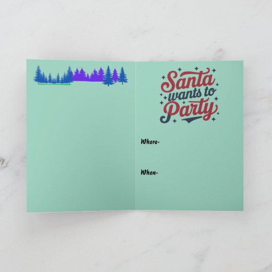 Invitation mignonne à une fête de vacances (Intérieur)