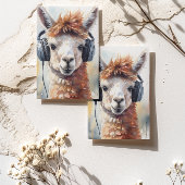 Invitation Mignonne alpaga blanc avec casque