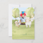 Invitation Mignonne animal de ferme baryard quatrième anniver (Dos)