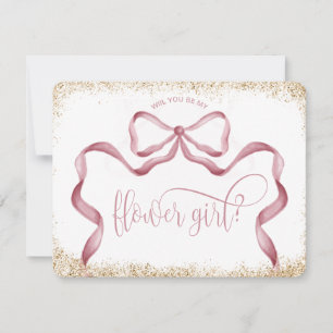 Invitation mignonne arc moderne arc rose aquarelle FLOWER FIL
