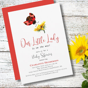 Invitation Mignonne Baby Shower Coccinelle Notre Petite Dame