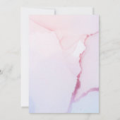 Invitation Mignonne Baby shower de ciel rose à l'ours de bois (Dos)