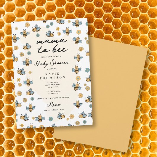 Invitation Mignonne Bee & Mama Fleur sauvage Pour Être Baby s
