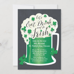 Invitation Mignonne Boire Be Irish St Patrick's Day Party
