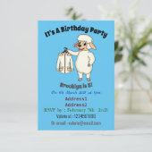 Invitation Mignonne brebis avec blouson (Debout devant)