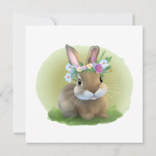 Invitation Mignonne Bunnyfor Pâques pour une humeur positive