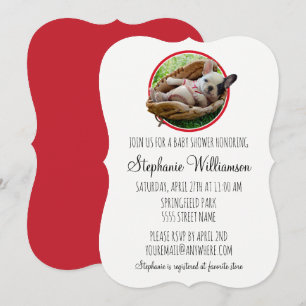 Invitation Mignonne chiot dans un Mitt de baseball