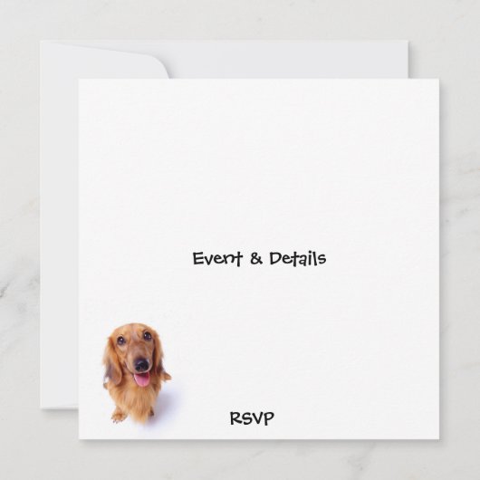 Invitation Mignonne chiot "Tu es invitée !" Parti personnalis (Dos)