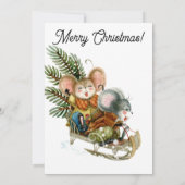 Invitation Mignonne Christmas Mouse Holiday Open House Invita (Dos)