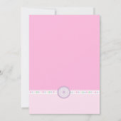 Invitation Mignonne comme un bouton (Pastels) Premier anniver (Dos)