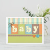Invitation mignonne couvrante de baby shower (Debout devant)