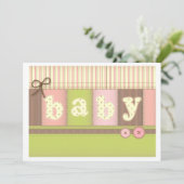 Invitation mignonne couvrante de baby shower (Debout devant)