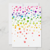 Invitation mignonne d'anniversaire d'arc-en-ciel (Dos)