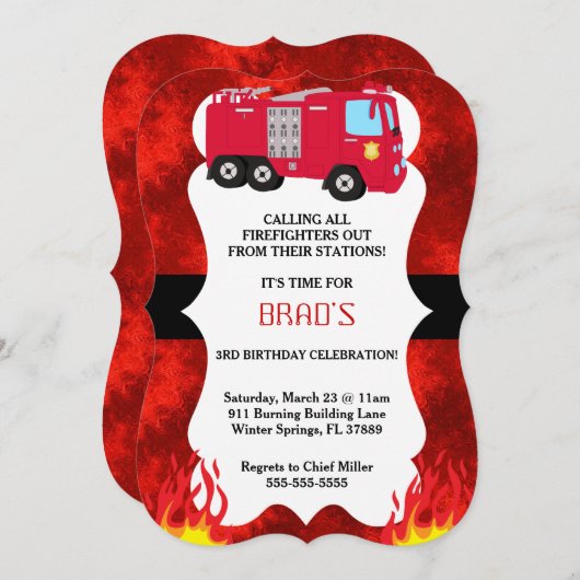 Invitation mignonne d'anniversaire de (Devant / Derrière)