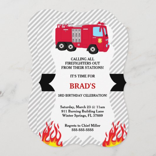 Invitation mignonne d'anniversaire de (Devant / Derrière)