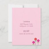 Invitation mignonne d'anniversaire de hibou (Dos)