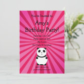Invitation mignonne d'anniversaire de panda (Debout devant)