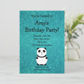 Invitation mignonne d'anniversaire de panda (Debout devant)