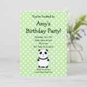 Invitation mignonne d'anniversaire de panda (Debout devant)