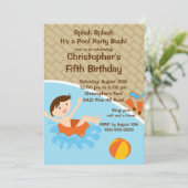 Invitation MIGNONNE d'anniversaire de réception au (Debout devant)