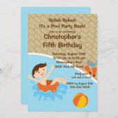 Invitation MIGNONNE d'anniversaire de réception au (Devant / Derrière)