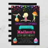 Invitation mignonne d'anniversaire de roues et de (Devant / Derrière)