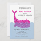 Invitation mignonne de baby shower de baleine de (Devant)