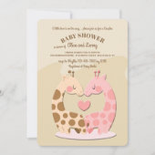 Invitation mignonne de baby shower de couples de (Devant)