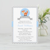 Invitation mignonne de baby shower de Fox dans (Debout devant)