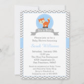 Invitation mignonne de baby shower de Fox dans (Devant)