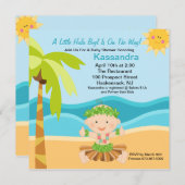 Invitation mignonne de baby shower de garçon de (Devant / Derrière)