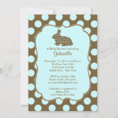 Invitation mignonne de baby shower de garçon de (Devant)