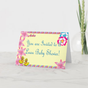 Invitation mignonne de baby shower de Luau