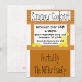 Invitation mignonne de barbecue de BBQ d'été de (Devant / Derrière)