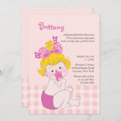 Invitation mignonne de bébé (Devant / Derrière)