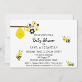 Invitation mignonne de douche de bébé d'abeille de (Dos)