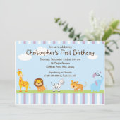 Invitation mignonne de fête d'anniversaire (Debout devant)