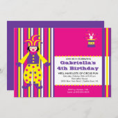 Invitation MIGNONNE de fête d'anniversaire de (Devant / Derrière)
