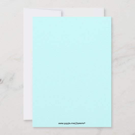 Invitation mignonne de fête d'anniversaire de (Dos)