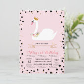 Invitation mignonne de fête d'anniversaire de (Debout devant)