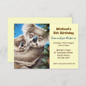 Invitation mignonne de fête d'anniversaire de (Devant / Derrière)