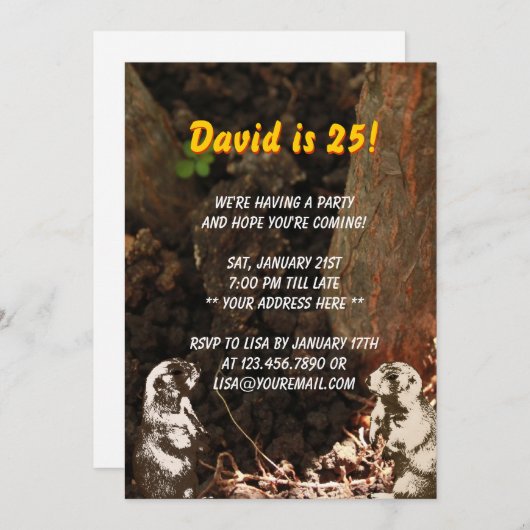 Invitation mignonne de fête d'anniversaire de (Devant / Derrière)