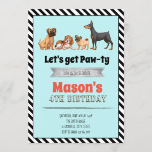 Invitation mignonne de fête d'anniversaire de