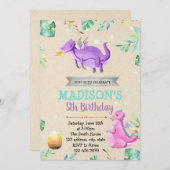 Invitation mignonne de fête d'anniversaire de (Devant / Derrière)