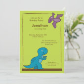 Invitation mignonne de fête d'anniversaire de (Debout devant)