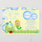 Invitation mignonne de fête d'anniversaire de (Devant / Derrière)