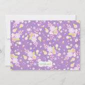 Invitation mignonne de fête d'anniversaire de (Dos)