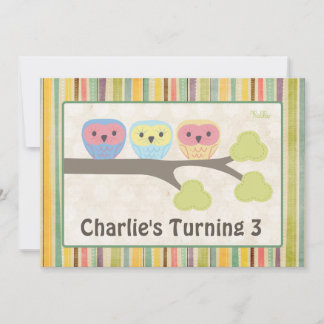 Invitation mignonne de fête d'anniversaire de