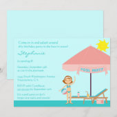 Invitation mignonne de fête d'anniversaire de (Devant / Derrière)